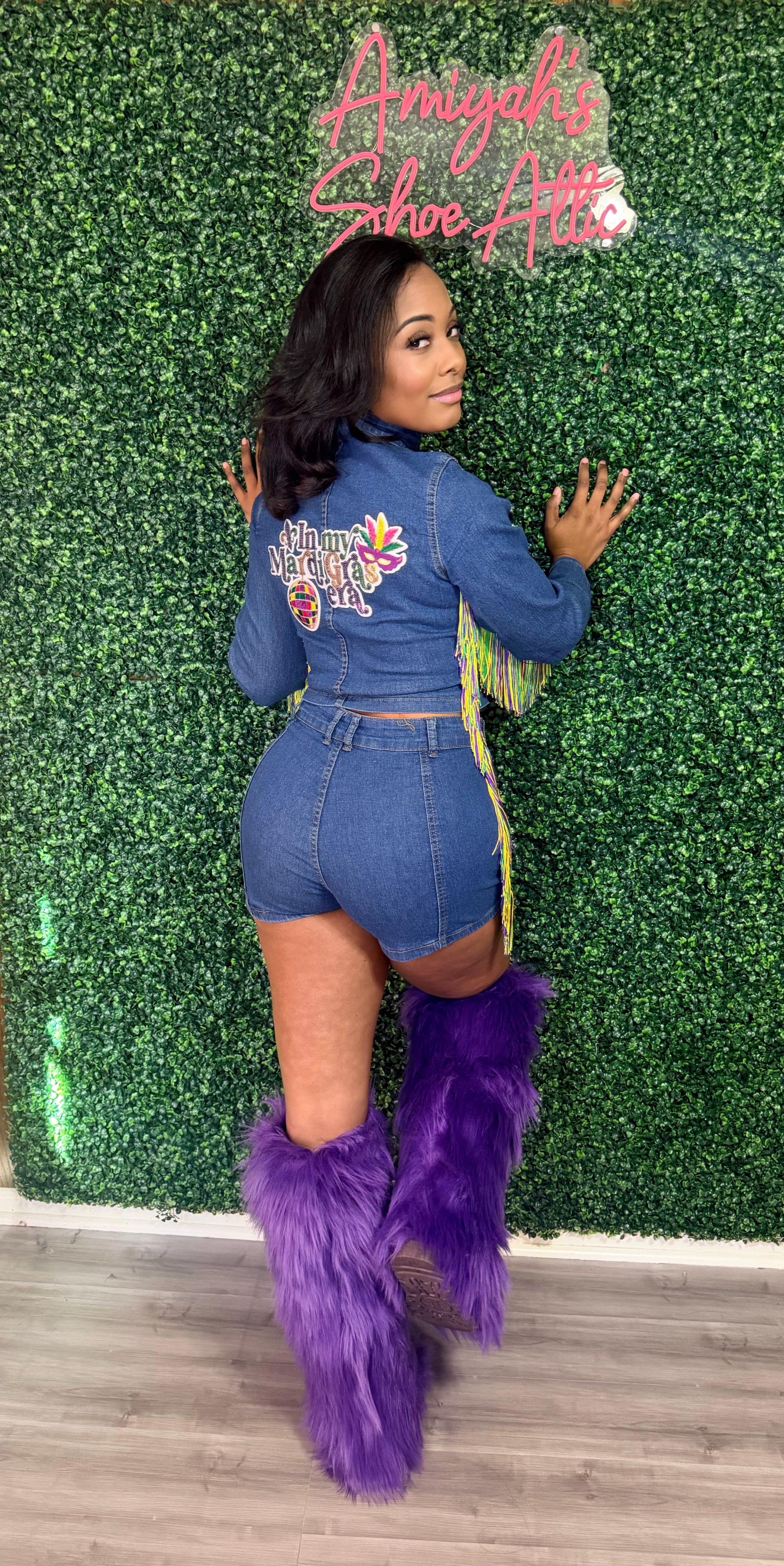 Mari Gras Denim Two Piece